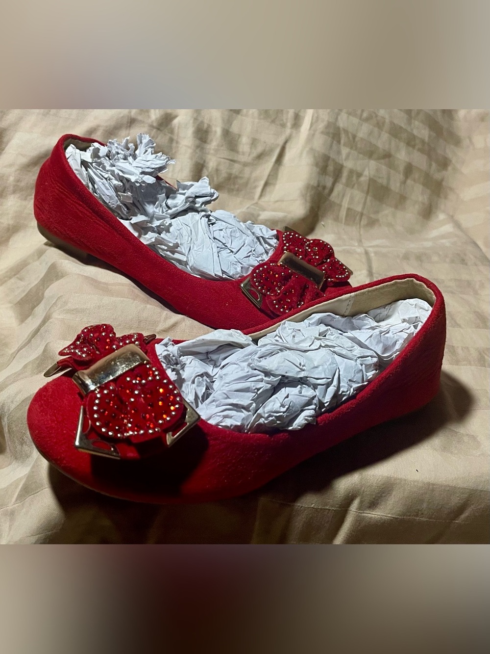 Red ballet flats